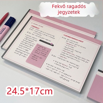 Füzet vízszintes formátumban, perforált oldalakkal, prémium a tanuláshoz, ultra vastag papír, papírtégla forma