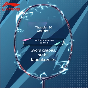 Li-Ning Thunder 30 teljes karbon tollasütő, tömeg 80–84 g, nyél G5, egyenes fej, támadó stílus