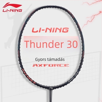 Li-Ning Thunder 30 teljes karbon tollasütő, tömeg 80–84 g, nyél G5, egyenes fej, támadó stílus