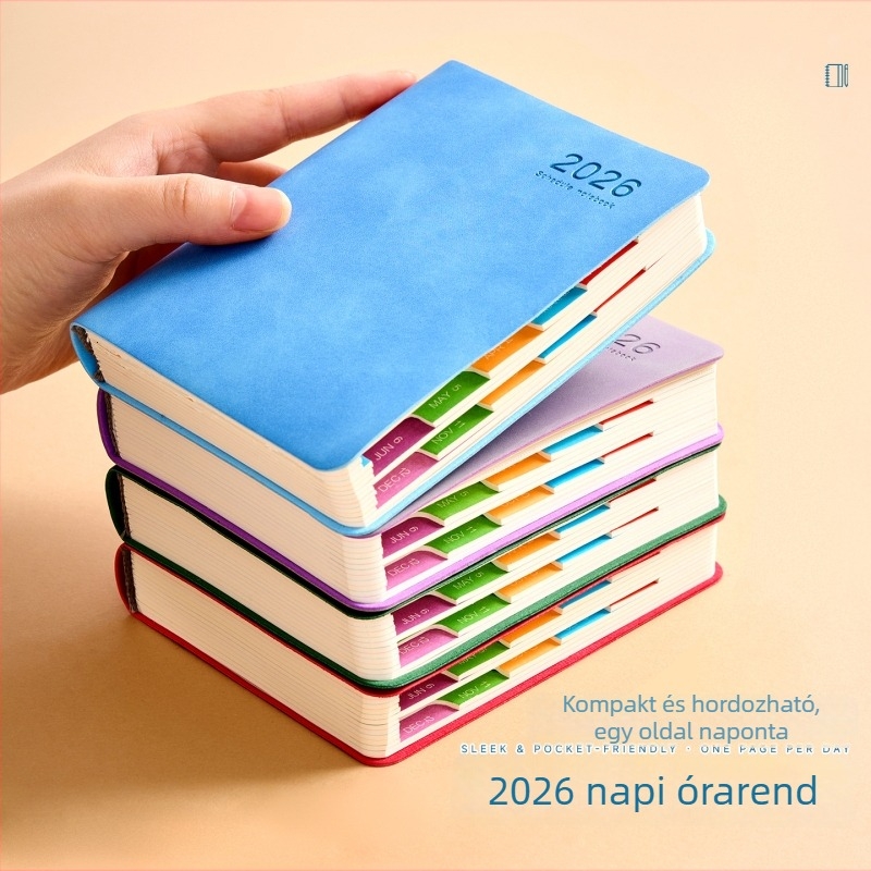 Chu Ling RS-70 füzet, műbőr borító, Daolin 80gsm papír, 300–400 oldal, varrott ragasztott kötés