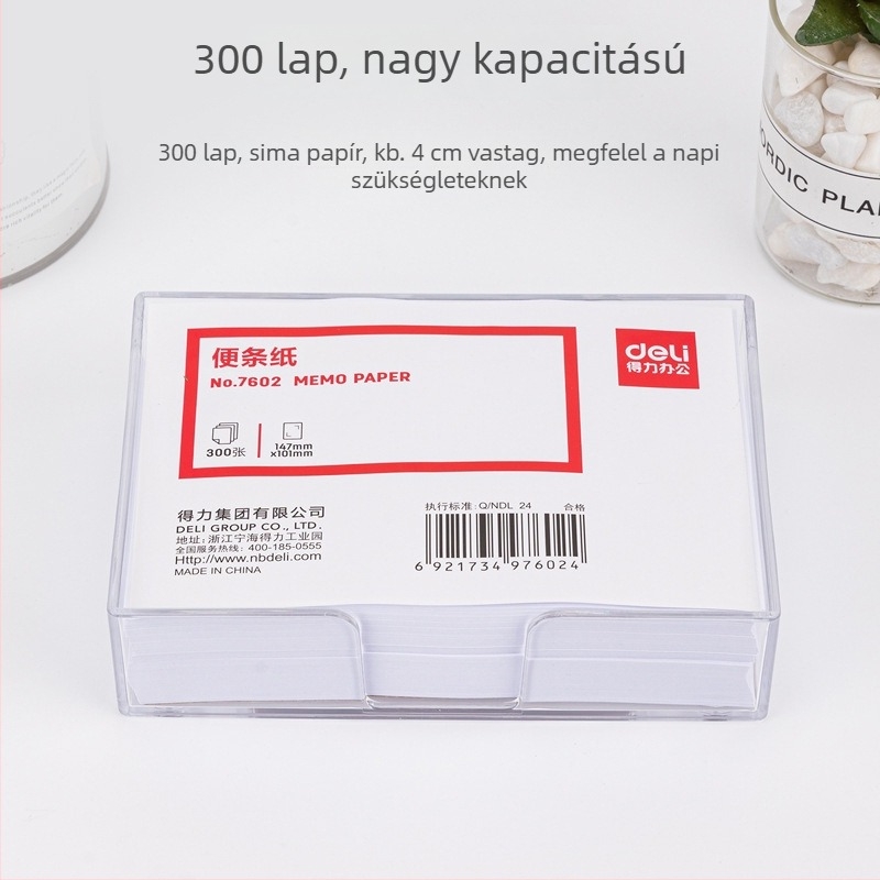 Jegyzetlapok dobozos készlet, 300 lap, ragasztó nélküli