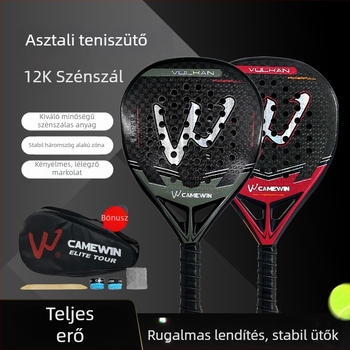CAMEWIN teniszütő – karbon szálas keret, súly 95–100 g, egyenes kialakítás, logónyomás elérhető