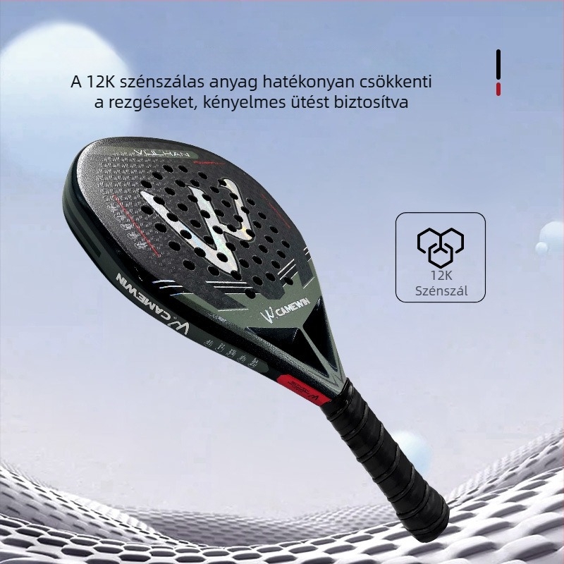 CAMEWIN teniszütő – karbon szálas keret, súly 95–100 g, egyenes kialakítás, logónyomás elérhető