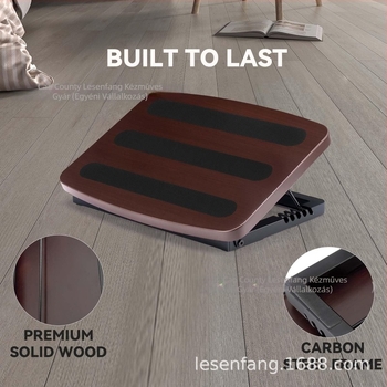 Fa lábtámasz az íróasztal alatt, állítható, nem összecsukható, multifunkcionális