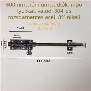 Ég és Föld típusú ajtózár-készlet, rozsdamentes acél, polírozott felület, felső és alsó záróegység porvédő kupakkal