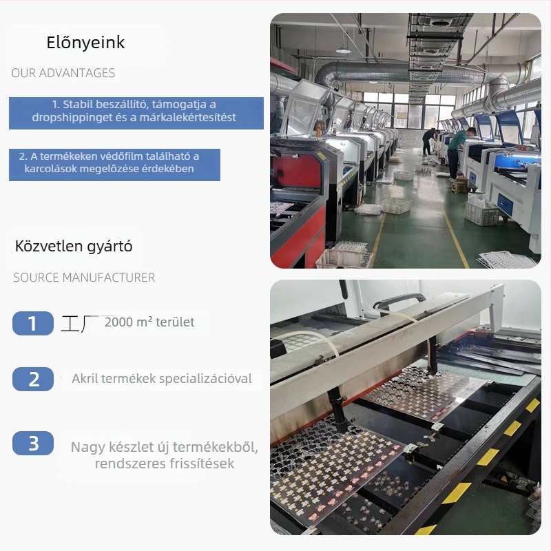 Akril klipsz inspiráló tanuláshoz és tároláshoz, rajzolt arcképű lány dizájn, modell 48964154, műanyag, tömeges csomagolás