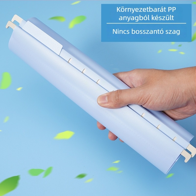 Gyorsklip fali fájlokhoz, függő állvány osztályozó címkékkel, PP anyag, modell 260112