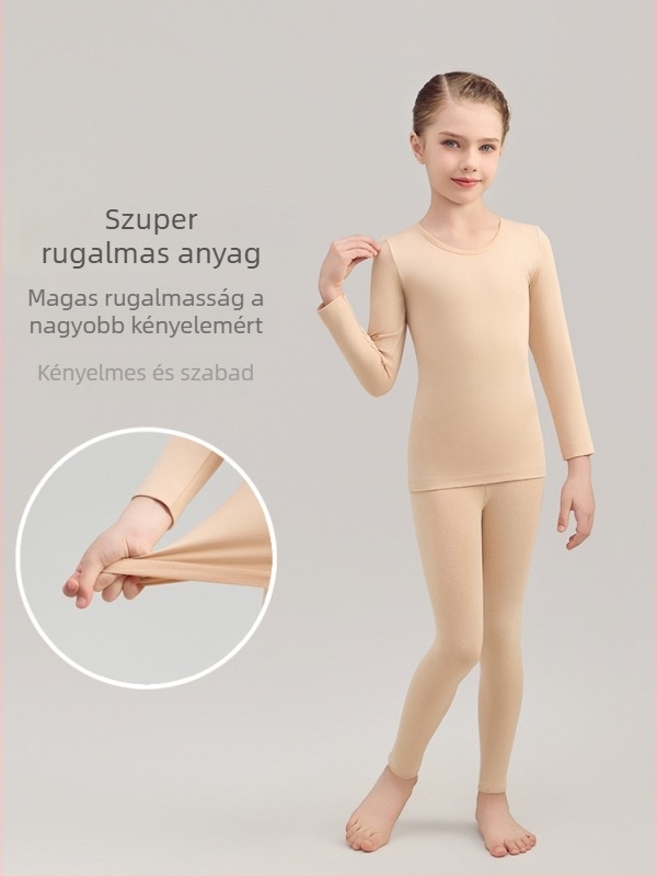 Lányok balettalapréteg felső fleece-béléssel téli edzésekhez, 3–8 éveseknek