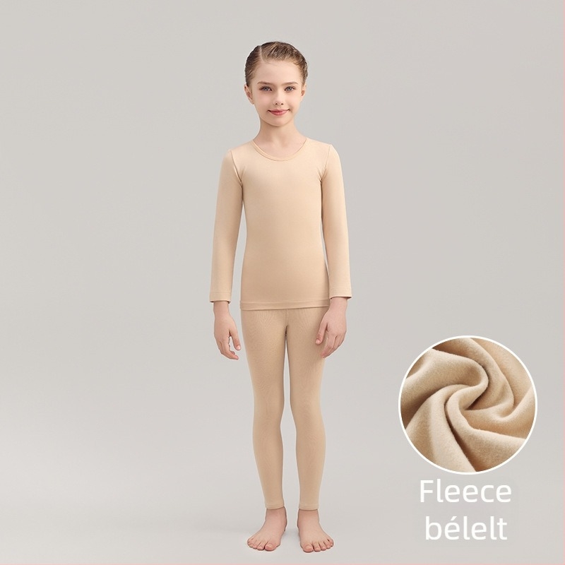 Lányok balettalapréteg felső fleece-béléssel téli edzésekhez, 3–8 éveseknek