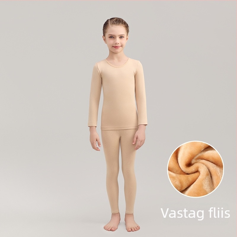 Lányok balettalapréteg felső fleece-béléssel téli edzésekhez, 3–8 éveseknek