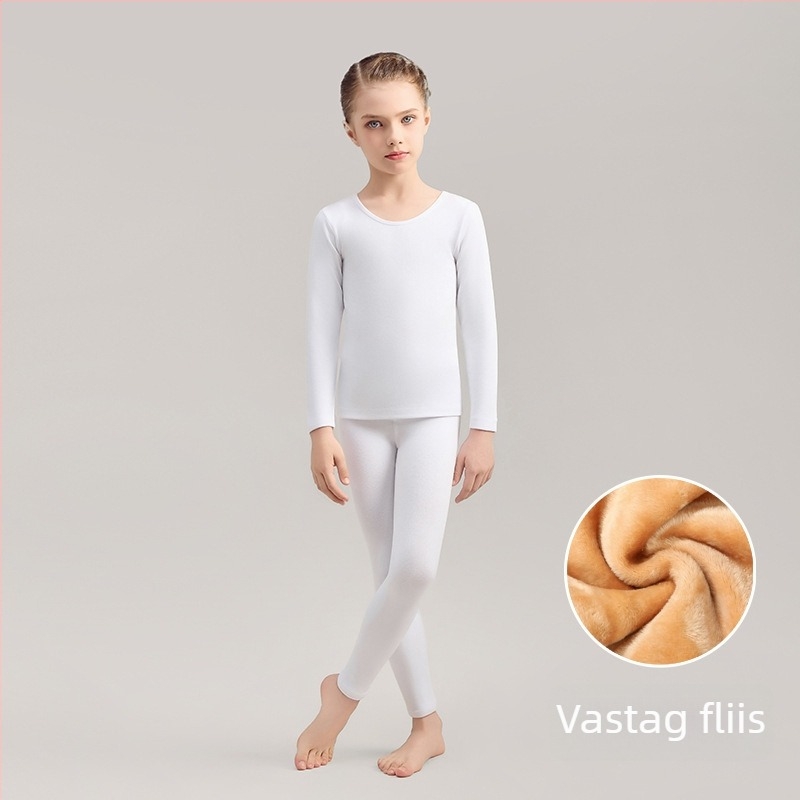 Lányok balettalapréteg felső fleece-béléssel téli edzésekhez, 3–8 éveseknek