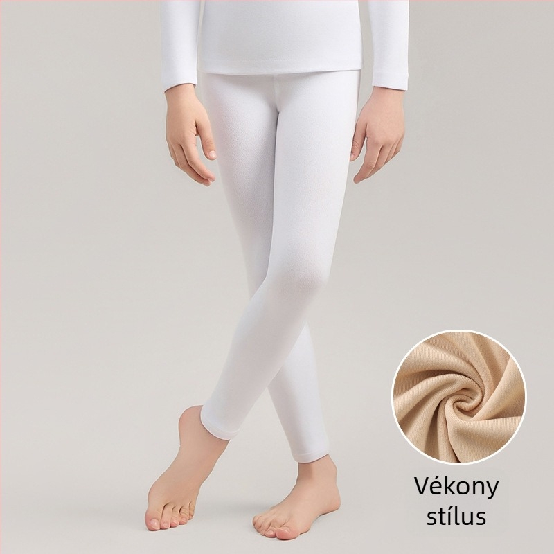 Lányok balettalapréteg felső fleece-béléssel téli edzésekhez, 3–8 éveseknek