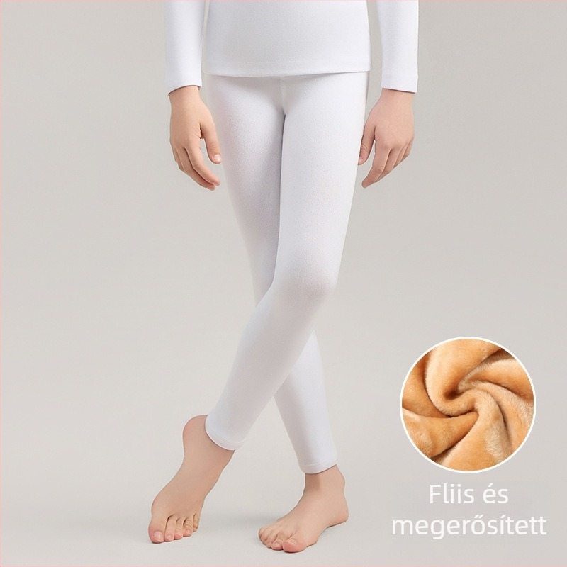 Lányok balettalapréteg felső fleece-béléssel téli edzésekhez, 3–8 éveseknek