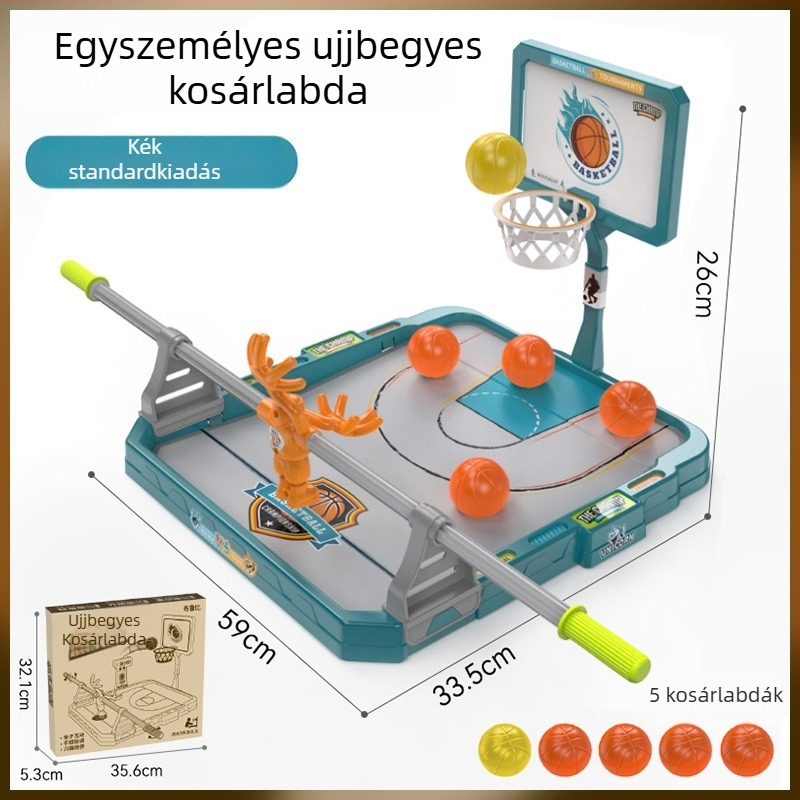 Gyerekeknek szóló ujjbegyes kosárlabdaasztal – beltéri interaktív párbaj időmérővel, 4–6 éveseknek