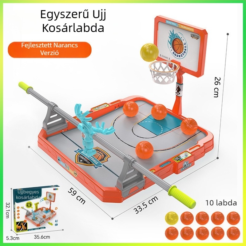 Gyerekeknek szóló ujjbegyes kosárlabdaasztal – beltéri interaktív párbaj időmérővel, 4–6 éveseknek