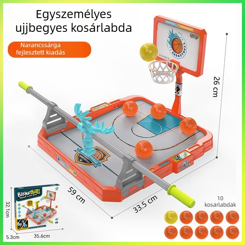 Gyerekeknek szóló ujjbegyes kosárlabdaasztal – beltéri interaktív párbaj időmérővel, 4–6 éveseknek
