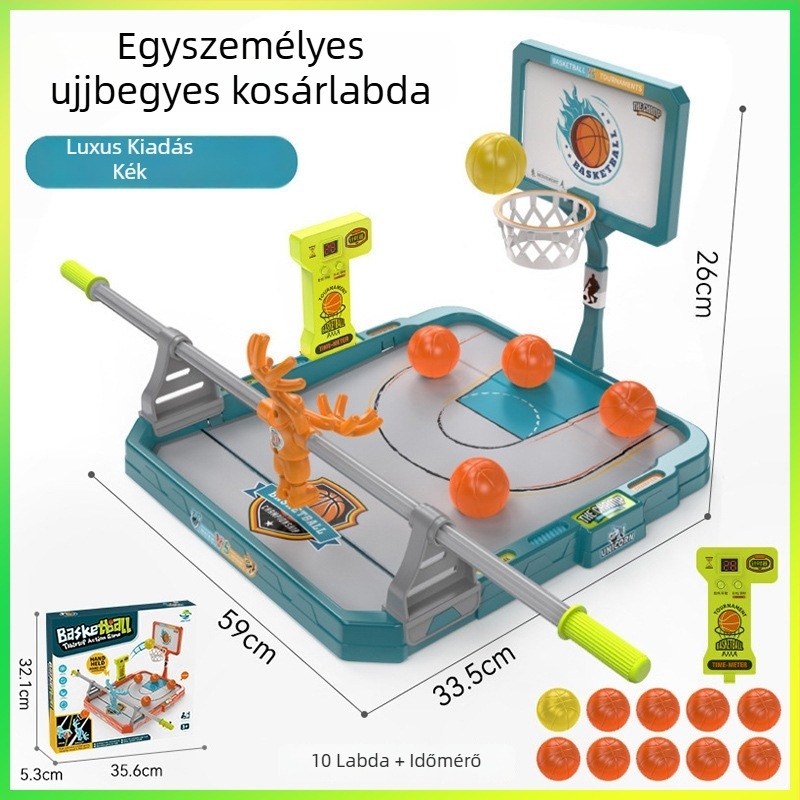 Gyerekeknek szóló ujjbegyes kosárlabdaasztal – beltéri interaktív párbaj időmérővel, 4–6 éveseknek