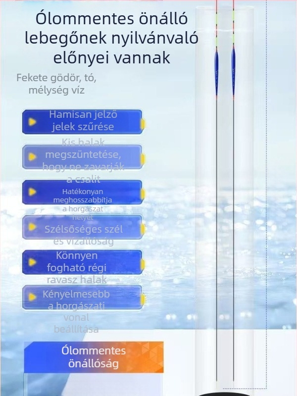Függőleges sodrású horgász úszó, Yueyang threesome márka, kompozit anyag, származás Linxiang, Hunan, kategória: horgász úszók és bóják