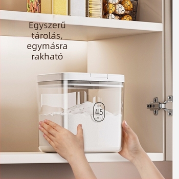 Youqin műanyag négyszögletes tárolóedény, 5L+ kapacitás, testreszabható, mikrohullámú sütőhöz nem alkalmas