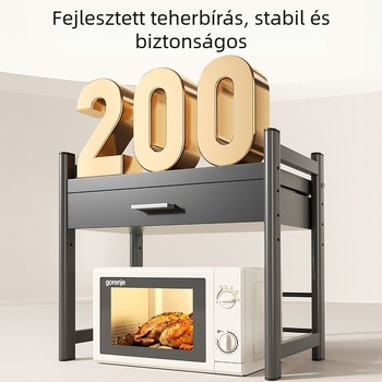Five run márkájú karbonacélból készült, többfunkciós konyhai mikrosütő polc
