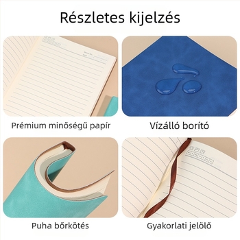 Start Macro notesz PU bőr borítóval, drótos kötés, Dowling papír 80gsm