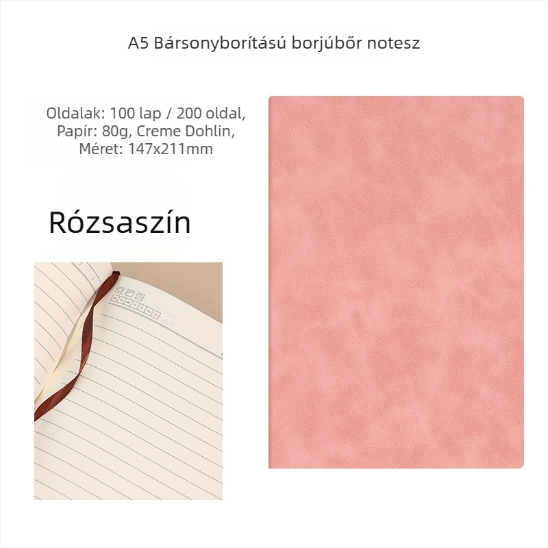 Start Macro notesz PU bőr borítóval, drótos kötés, Dowling papír 80gsm