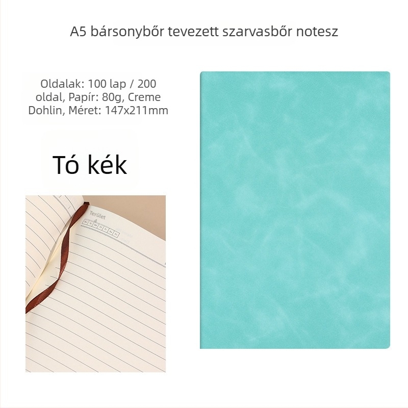 Start Macro notesz PU bőr borítóval, drótos kötés, Dowling papír 80gsm