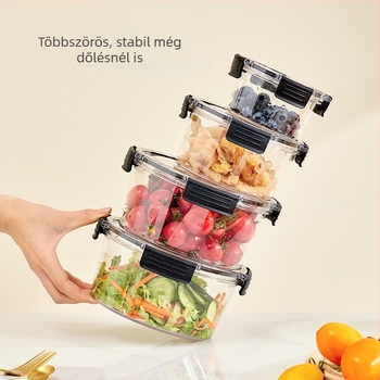 Qiaofeng műanyag élelmiszer-tároló doboz fedővel — modern egyszerű stílus, zárófunkció