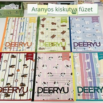 Aranyos tacskó jegyzetfüzet, amerikai stílusú, B5-ös vonalas, diákoknak