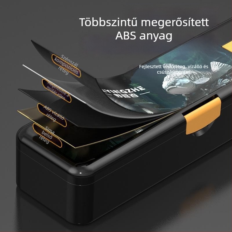 Camper meghosszabbított halászati felszerelés tároló – többfunkciós doboz úszókhoz, horogokhoz és csalikhoz (ABS)