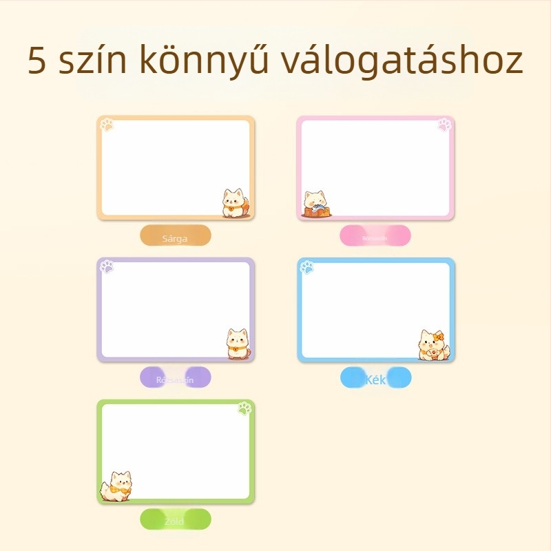 Nagy méretű rajzfilmszerű névtábla címke, vízálló, önragasztó, kézzel írható, otthoni használatra (Márka: Good luck; Modell: 985; Termékkód: F989hjj6smm5m7; Típus: Kézzel írt névtábla; Anyag: Egyéb)