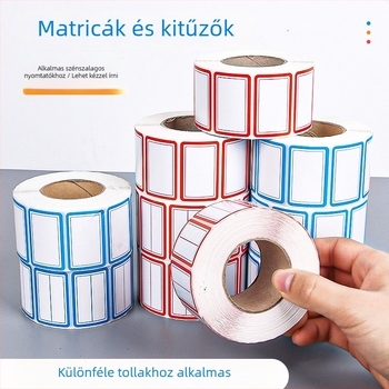 Fire rolos öntapadós címkék – kézzel írt névtáblák, PVC anyag, 1000 címke/tekercs