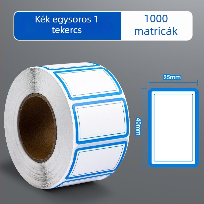 Fire rolos öntapadós címkék – kézzel írt névtáblák, PVC anyag, 1000 címke/tekercs