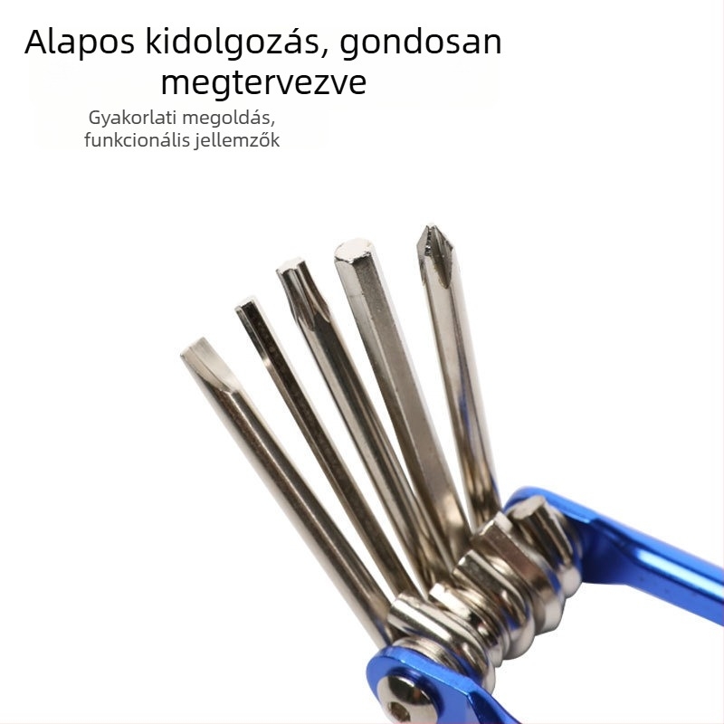 11-in-1 multifunkcionális kerékpáros szerszámöv MTB-hez, T25 láncvágó, acél test, ST/Sentuo