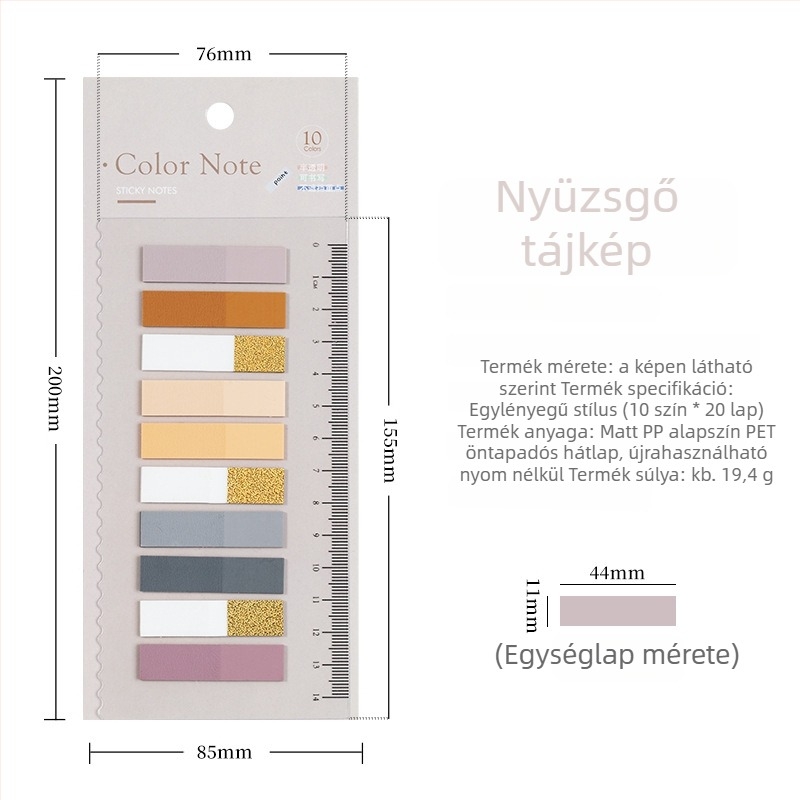 Európai stílusú retro Morandi PET index matricák szétválasztókhoz, öntapadós, 200 oldal belseje, DIY indikátor