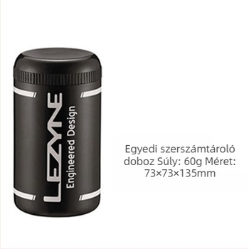 Lezyne kerékpár szerszámkészlet, út- és MTB kerékpárokhoz, hordozható kulacs-formájú szerszámkészlet és pótgumi tároló