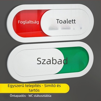 Toalett állapotjelző – UV nyomtatású akril, ajtójel, Haolong Craft