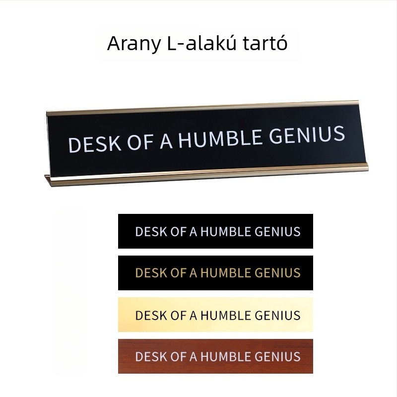 Alumínium ötvözetes asztali tábla L-alakú hornyokkal, fakéreg textúrával és UV-nyomtatással