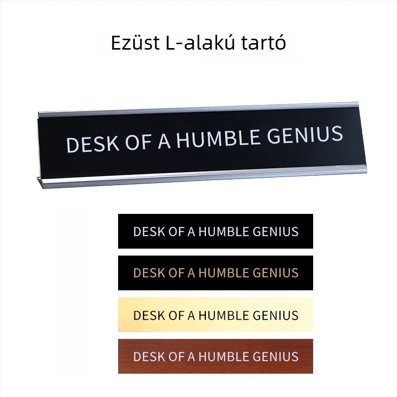 Alumínium ötvözetes asztali tábla L-alakú hornyokkal, fakéreg textúrával és UV-nyomtatással