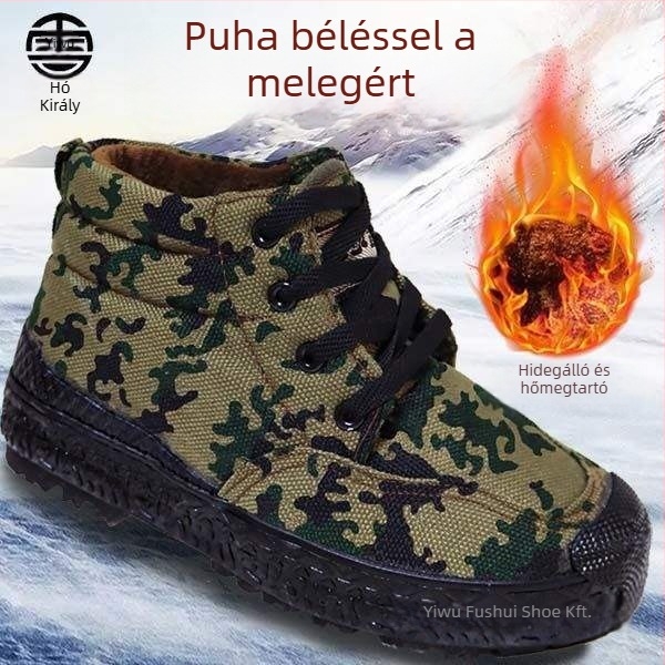 Magas szárú túracipő meleg belsővel, férfiaknak, felnőtteknek