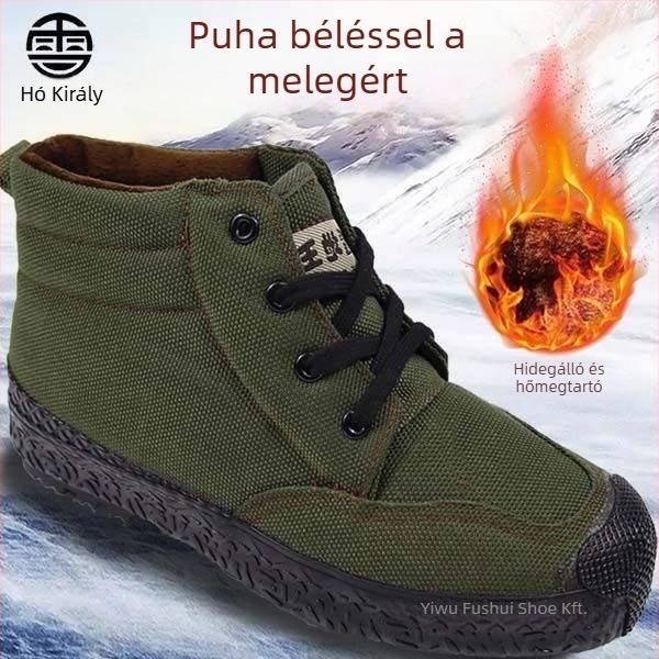 Magas szárú túracipő meleg belsővel, férfiaknak, felnőtteknek