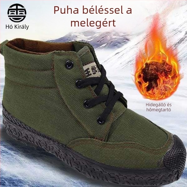 Magas szárú túracipő meleg belsővel, férfiaknak, felnőtteknek