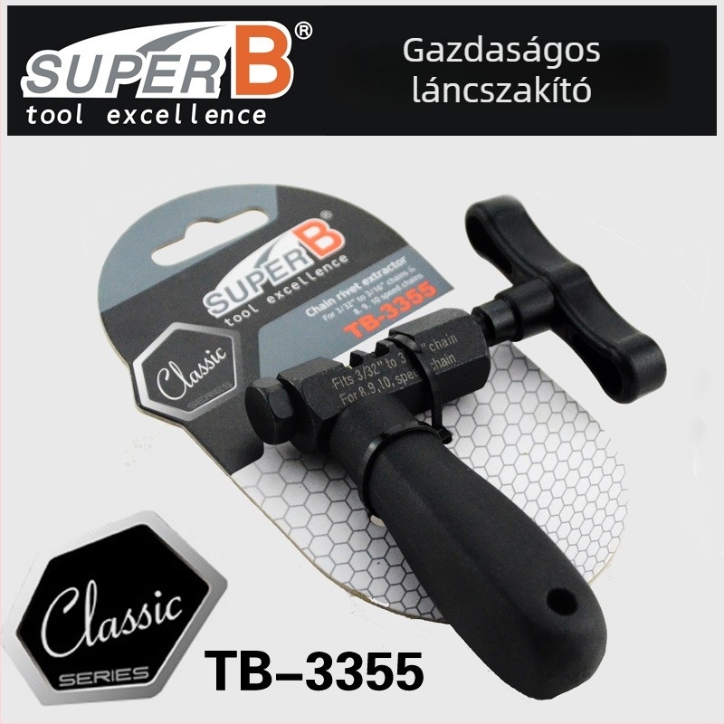 Kerékpárláncfűrész Super B TB-3355, MTB 6-10 sebességhez, acélból