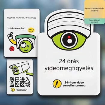 Beilong akril monitorozási zóna jelzőtábla, testreszabható, megfigyelési figyelmeztetés