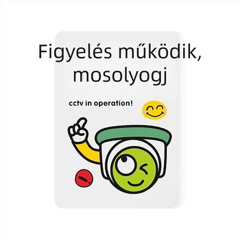 Beilong akril monitorozási zóna jelzőtábla, testreszabható, megfigyelési figyelmeztetés