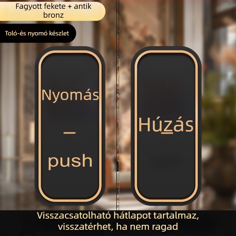 Akril csúszóajtó jelzés Push-Pull | UV nyomtatás | testreszabható