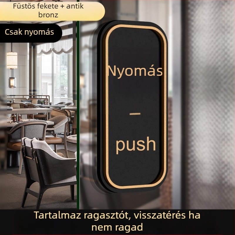 Akril csúszóajtó jelzés Push-Pull | UV nyomtatás | testreszabható