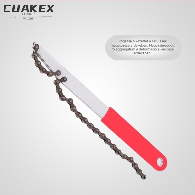 CUAKEX Kazetta Flywheel eltávolító szerszám hegyi biciklire – szénacél, gumírozott fogantyú