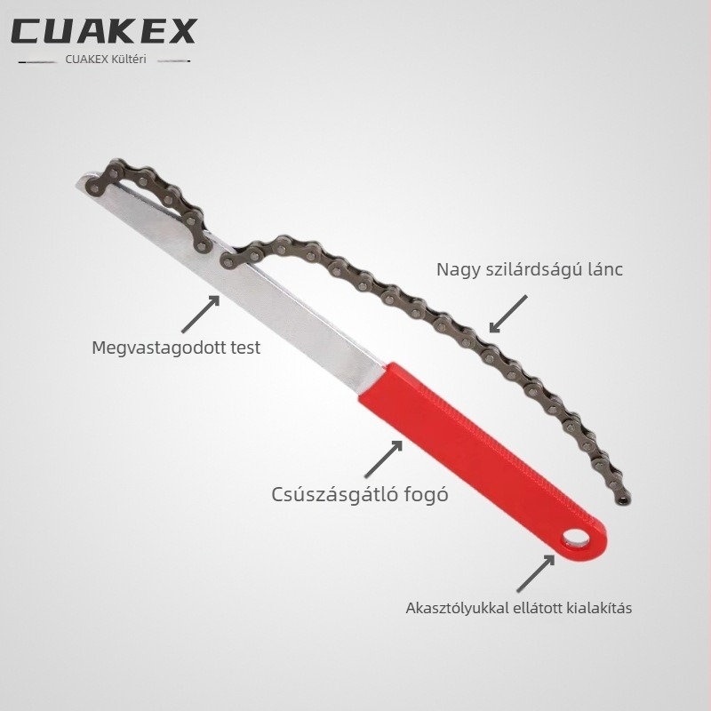 CUAKEX Kazetta Flywheel eltávolító szerszám hegyi biciklire – szénacél, gumírozott fogantyú