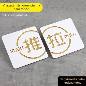 Akril tolóajtó jelzőtábla – UV nyomtatás, testreszabható, irodai használatra